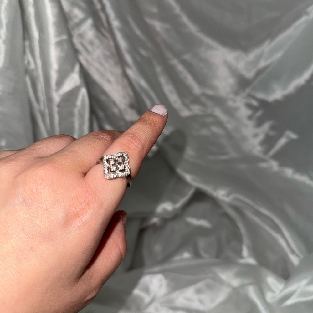 Elegant Silver Square Ring